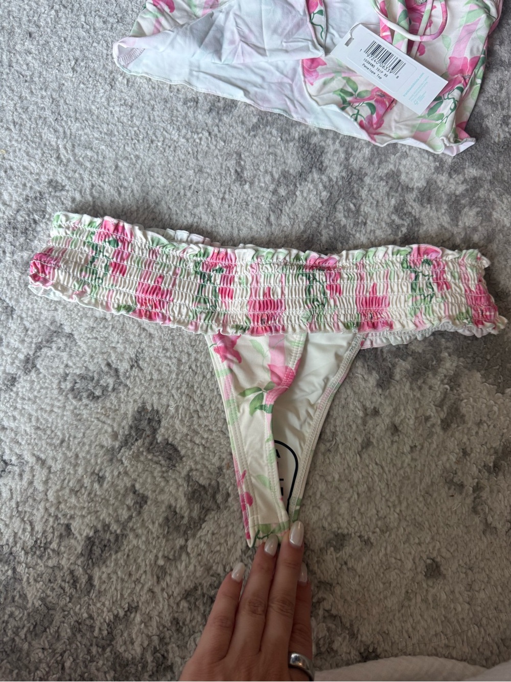 Floral Tie-Front Bralette & Bikini Set - Pink Floral - Picture 8 of 8